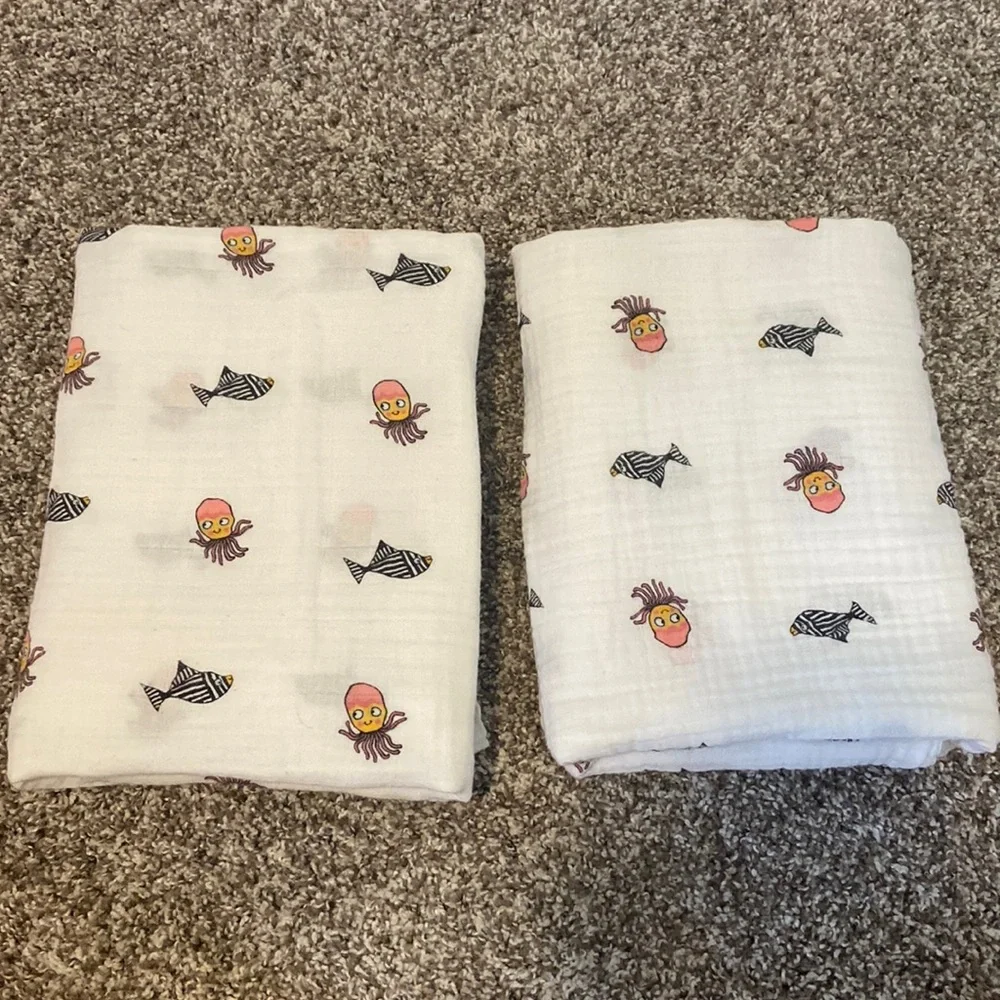 Set of 2 Muslin baby swaddles - Picture 2 of 5